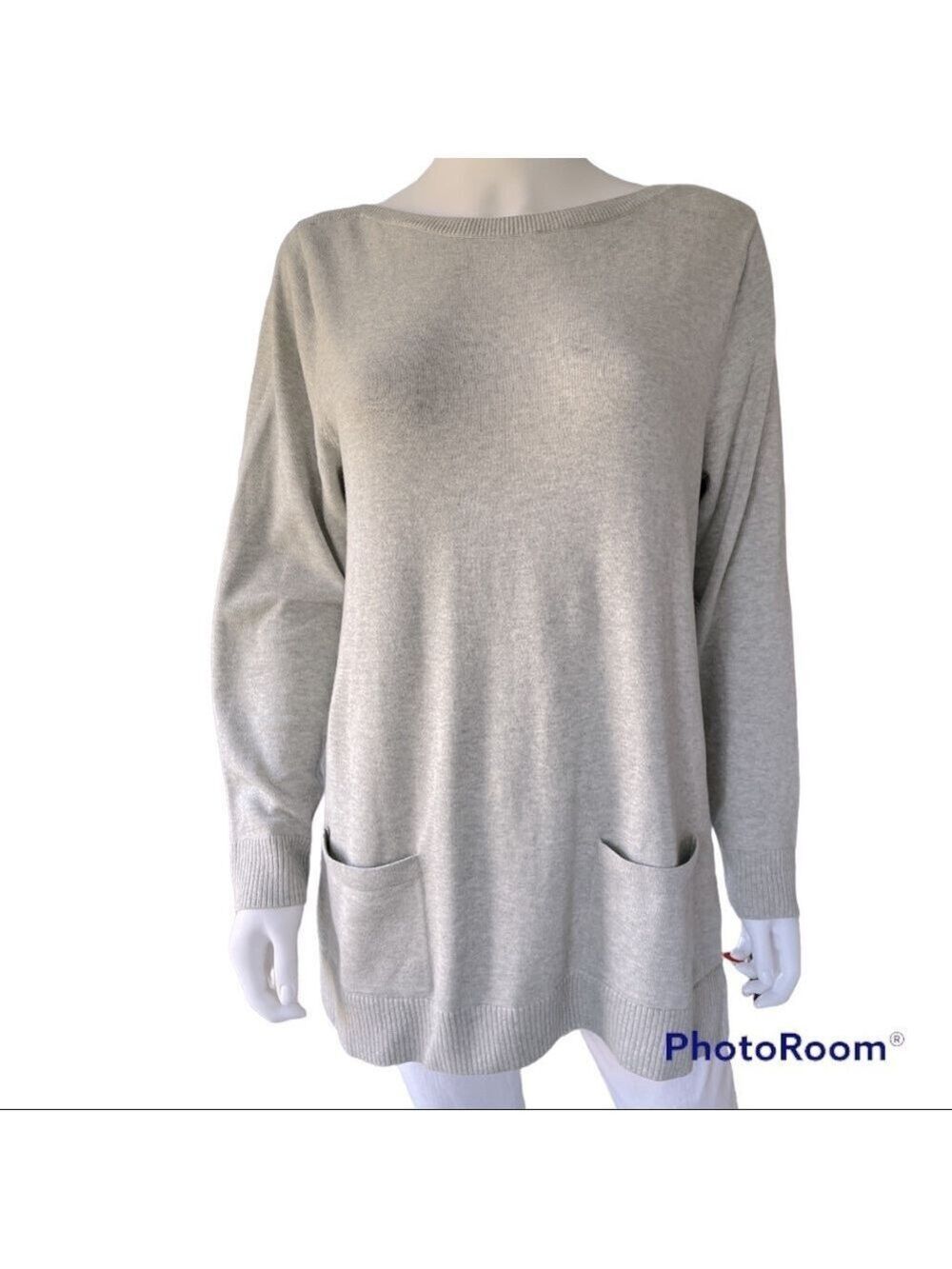 Jeanne Pierre Boatneck Pocket Sweater Size Large